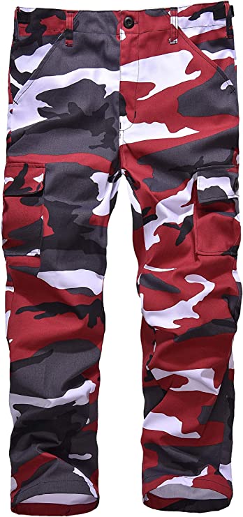 Kids Combat Army Ranger Camping Outdoor camo Cargo Pants Trousers