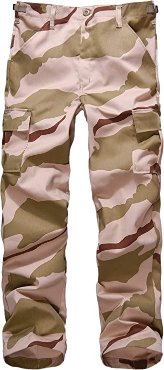 Kids Combat Army Ranger Camping Outdoor camo Cargo Pants Trousers