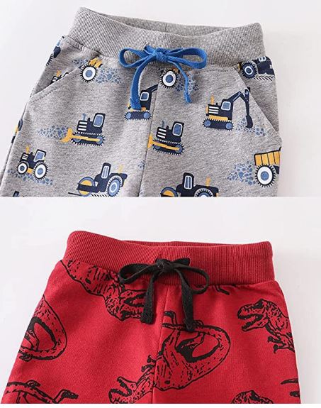 Boys Cotton Jogging Pants, Pull-On