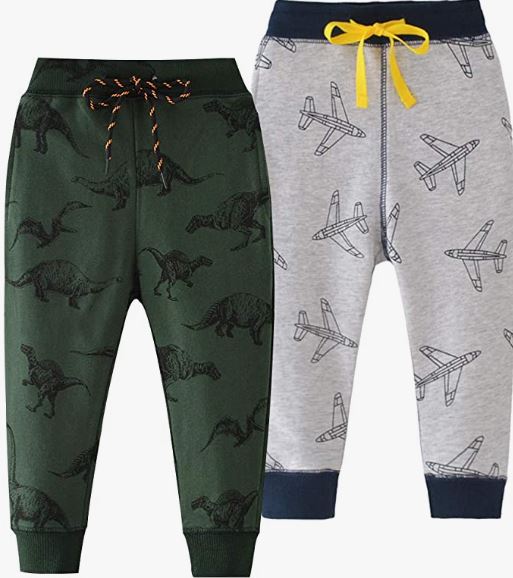 Boys Cotton Jogging Pants, Pull-On