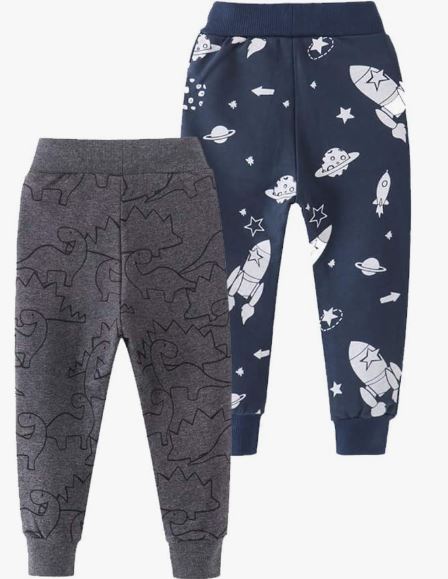 Boys Cotton Jogging Pants, Pull-On