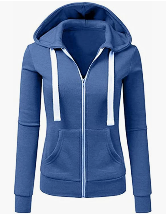 Women Hoodie Sweater Warm Zipper Sweatshirt