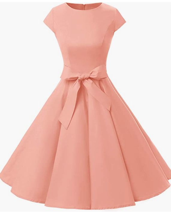 Vintage Prom Party Dress with Belt