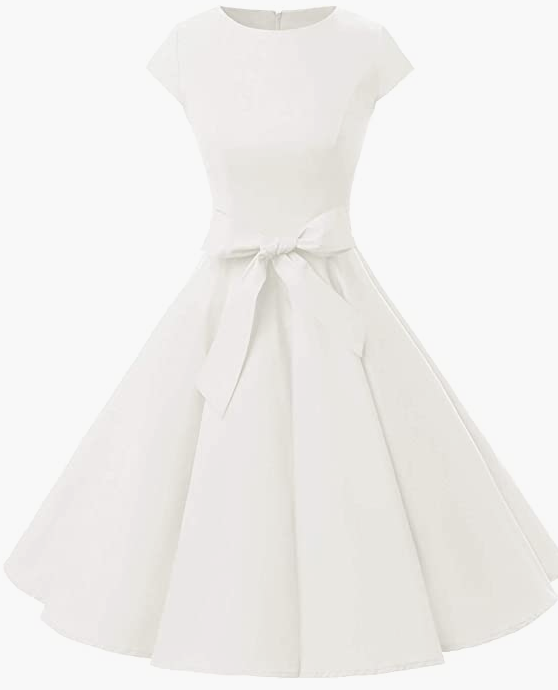 Vintage Prom Party Dress with Belt