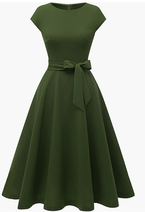Dress Prom Bridesmaid Scoop Neck Homecoming Party Swing Cocktail Dress