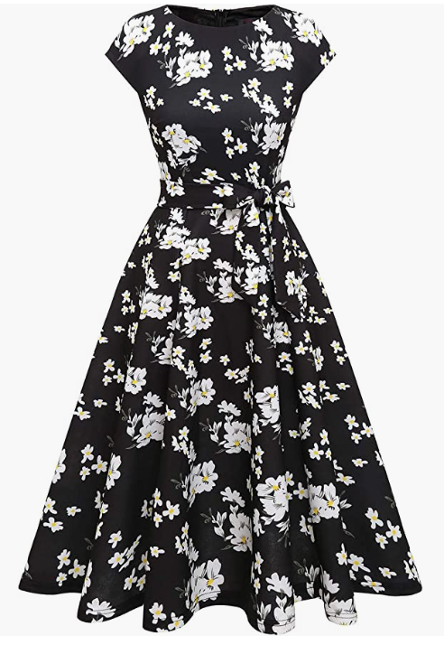 Dress Prom Bridesmaid Scoop Neck Homecoming Party Swing Cocktail Dress