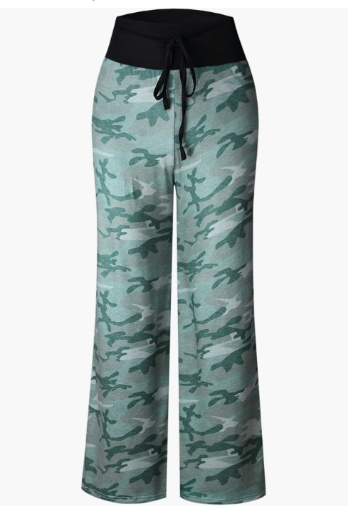 Casual Printed Drawstring Trousers