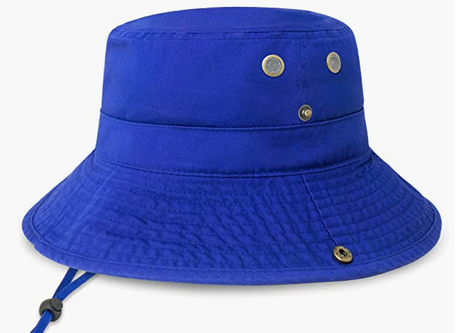 Classic Cotton Wide Brim Bucket Hat With Adjustable String Trendy Unisex Sun Hat Lightweight