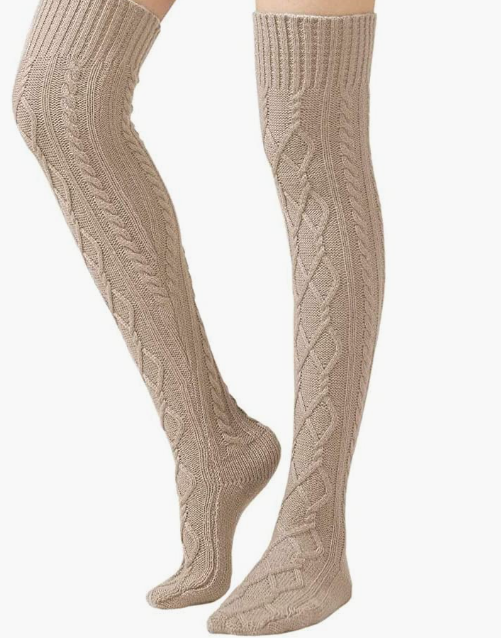 Socks for Women Crochet Knitted Knee Stockings Leg