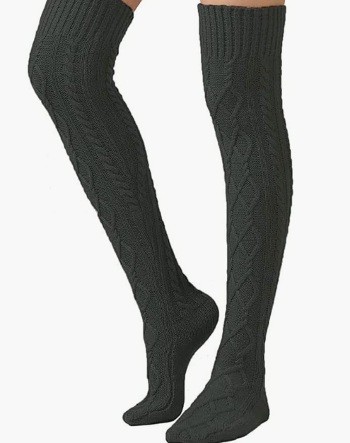 Socks for Women Crochet Knitted Knee Stockings Leg