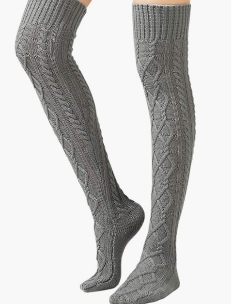 Socks for Women Crochet Knitted Knee Stockings Leg