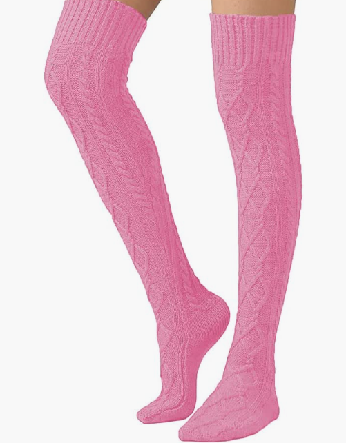 Socks for Women Crochet Knitted Knee Stockings Leg