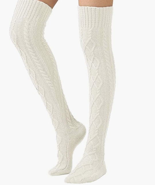 Socks for Women Crochet Knitted Knee Stockings Leg