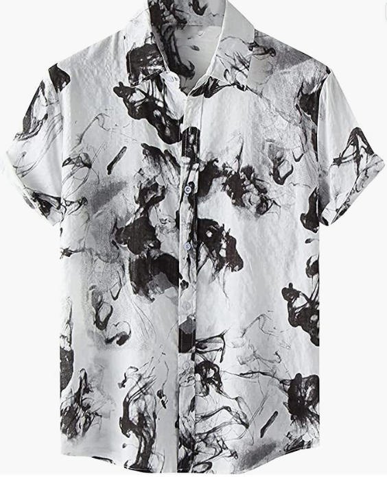 Mens Hawaiian Shirts Casual Short Sleeve Button Down