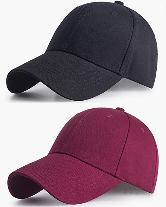 Casual Hats Baseball Caps for Men Women 2 Pack Full Cotton hats