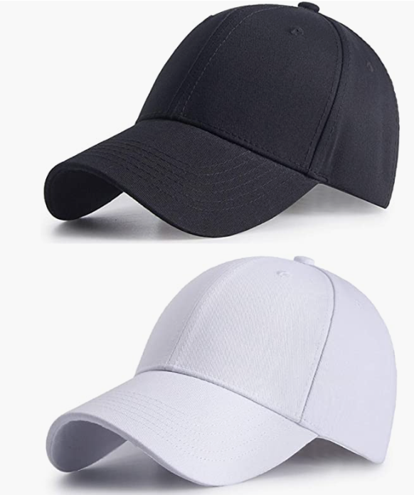Casual Hats Baseball Caps for Men Women 2 Pack Full Cotton hats