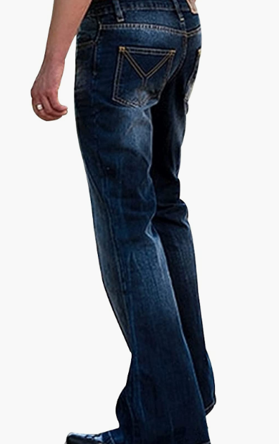 Relaxed Stretch Men's Bottom Fit Flared Retro Leg