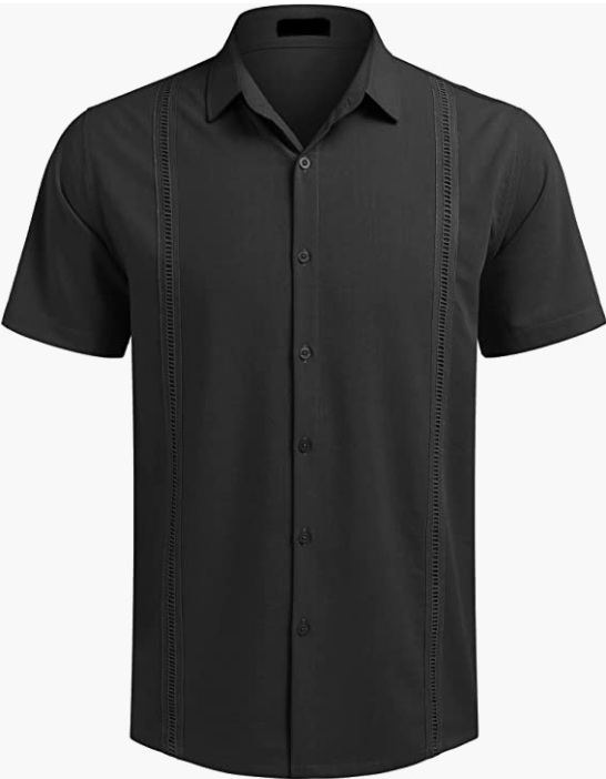 Casual Summer Beach Button Down Shirts Mens Short Sleeve