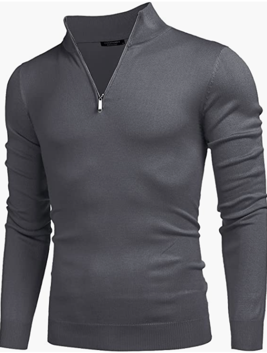Sweaters Slim Fit Lightweight Cotton Mock Turtleneck Pullover Sweaters
