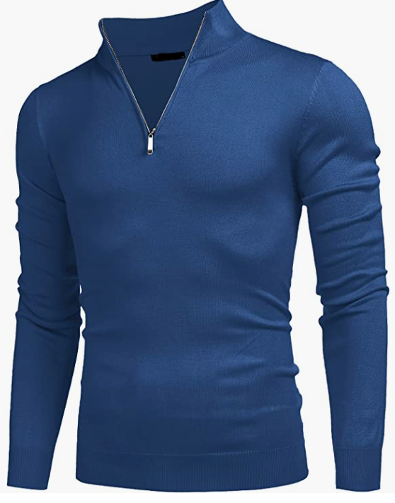 Sweaters Slim Fit Lightweight Cotton Mock Turtleneck Pullover Sweaters
