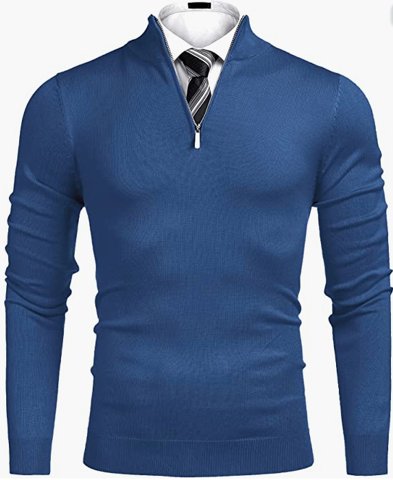 Sweaters Slim Fit Lightweight Cotton Mock Turtleneck Pullover Sweaters