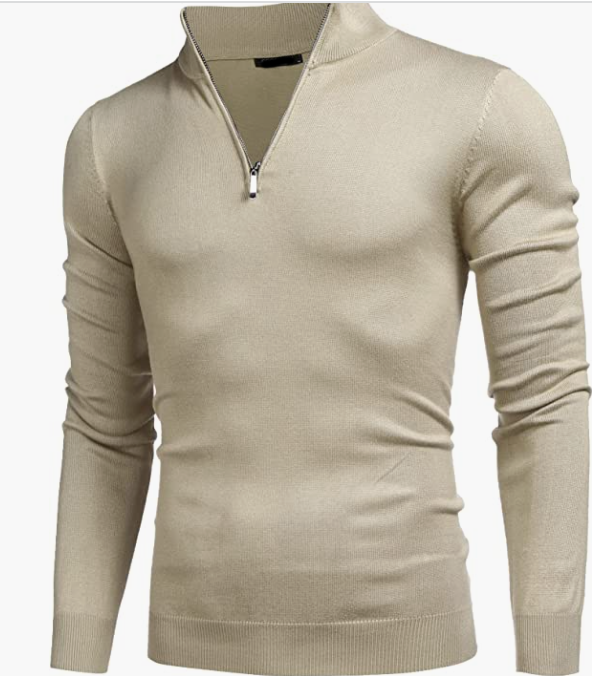 Sweaters Slim Fit Lightweight Cotton Mock Turtleneck Pullover Sweaters