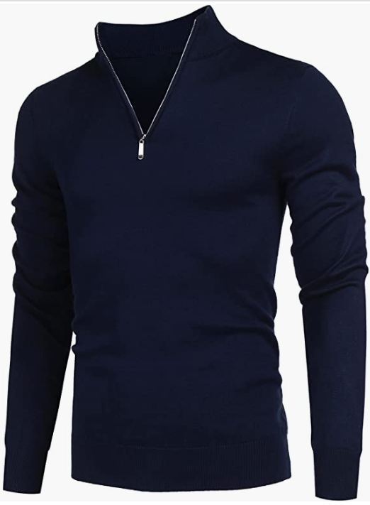 Sweaters Slim Fit Lightweight Cotton Mock Turtleneck Pullover Sweaters