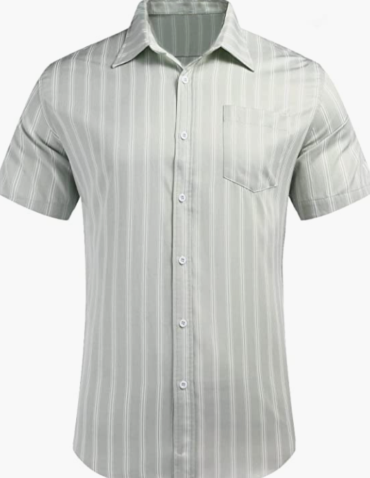 Men's Business Dress Shirt Casual Linen Shirt Short Sleeve SHIRT