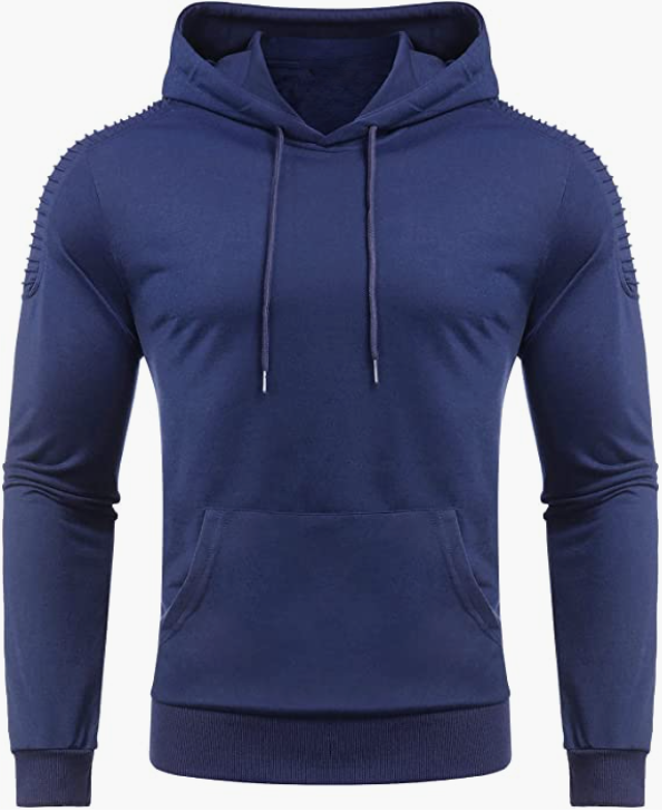 Men's Workout Hoodie Gym Sport Sweatshirt Athletic Pullover Casual Fashion Hooded with Pocket