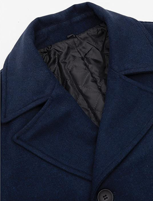 Men's Wool Blend DoubleCoat Classic Warm Coats Winter Outwear Jackets