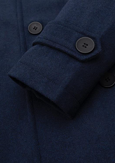 Men's Wool Blend DoubleCoat Classic Warm Coats Winter Outwear Jackets