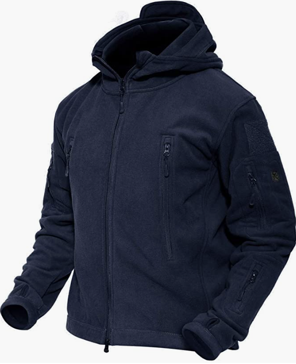 Men's Jackets with Hood Winter Hiking Hunting Coats Multi Pockets