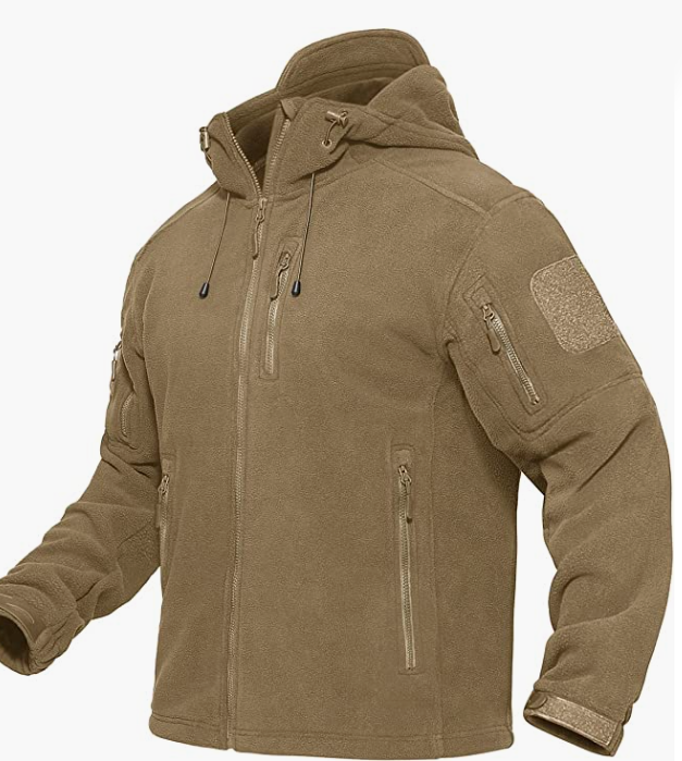 Men's Jackets with Hood Winter Hiking Hunting Coats Multi Pockets