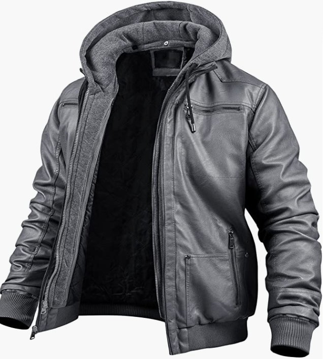 ORIGINAL Leather Jacket Waterproof Windproof Outerwear Hoodie