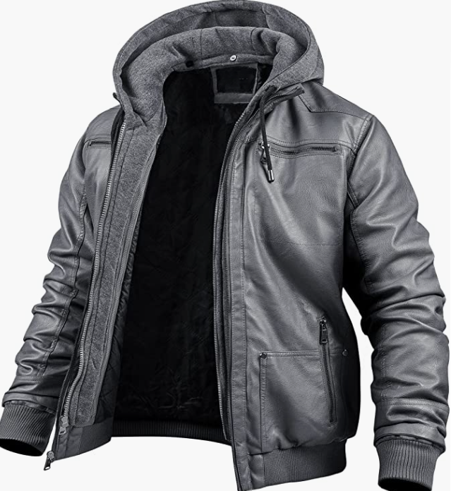 ORIGINAL Leather Jacket Waterproof Windproof Outerwear Hoodie