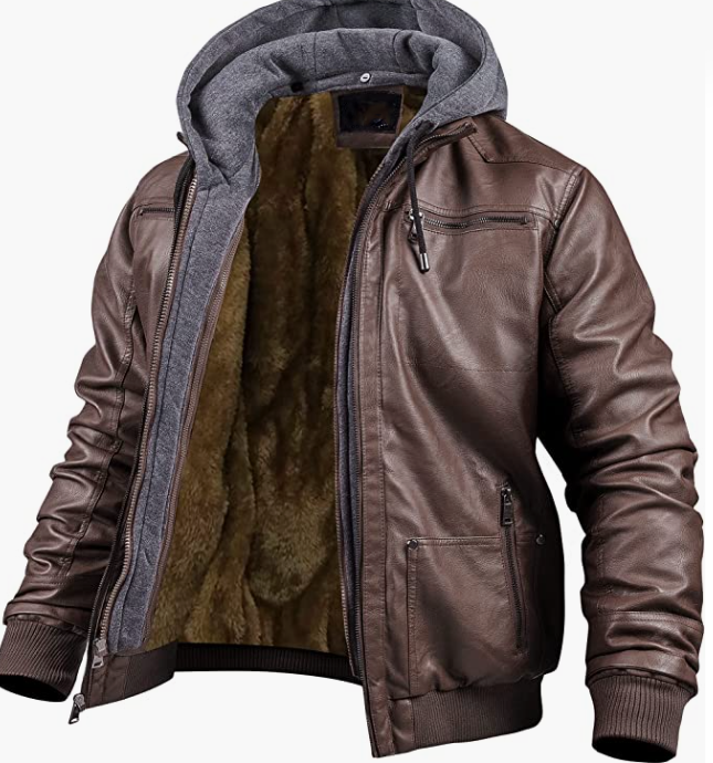 ORIGINAL Leather Jacket Waterproof Windproof Outerwear Hoodie