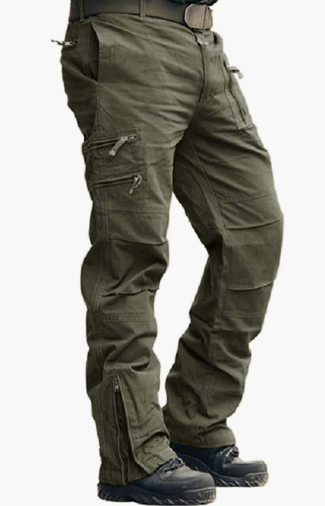 Men's Cotton Multi-Pockets Work Pants Tactical Outdoor Military