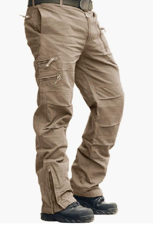 Men's Cotton Multi-Pockets Work Pants Tactical Outdoor Military
