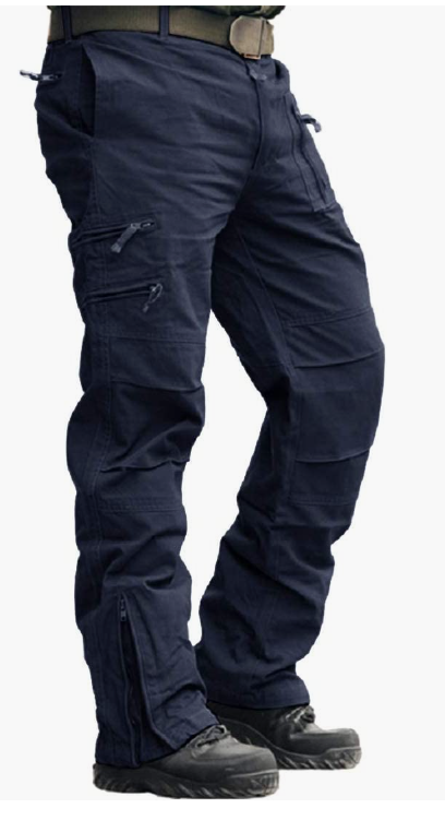 Men's Cotton Multi-Pockets Work Pants Tactical Outdoor Military