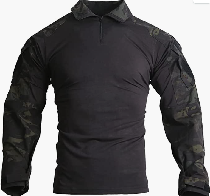 ARMY  Shirt,Tactical Hiking Hunting Fishing Long Sleeve Camo Shirts for Men