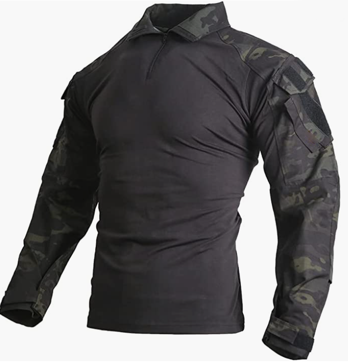 ARMY  Shirt,Tactical Hiking Hunting Fishing Long Sleeve Camo Shirts for Men