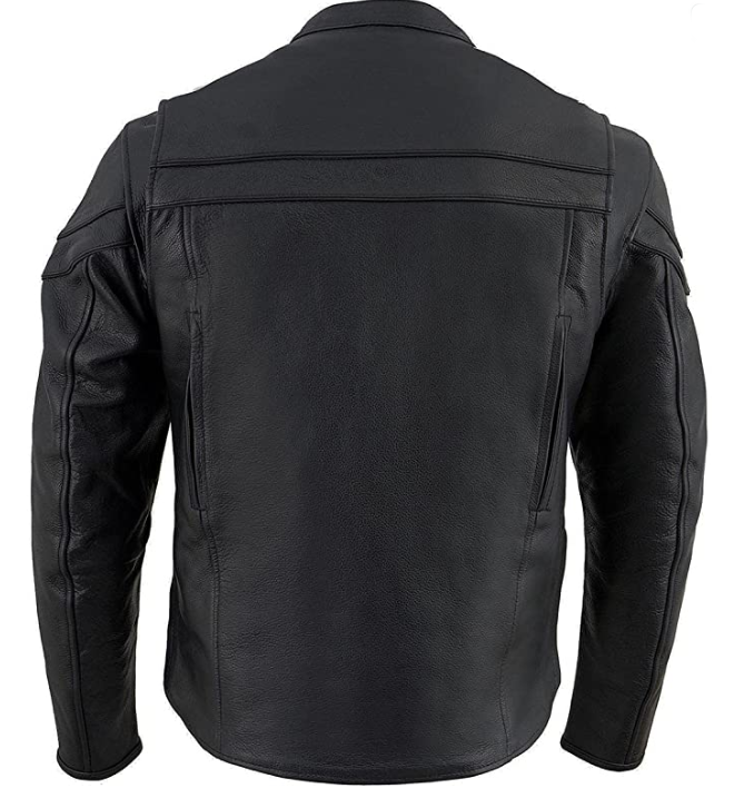 Black Leather Sporty  Jacket