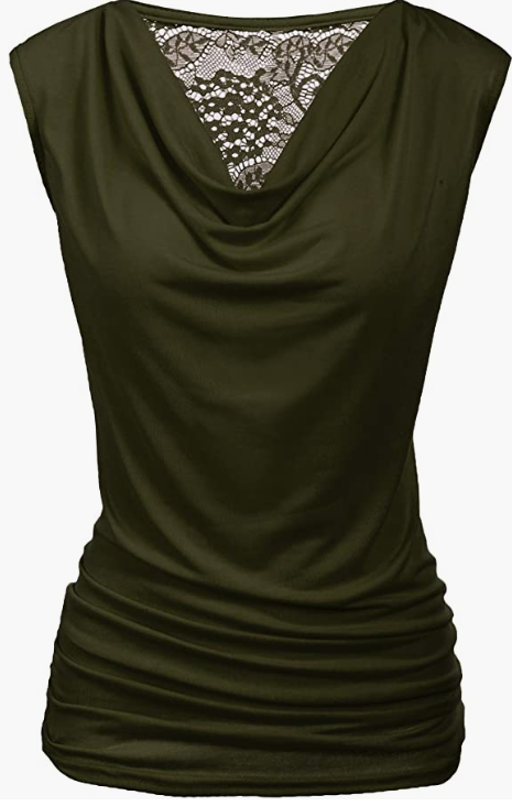 Sleeveless Stretch Blouse With Side Shirring