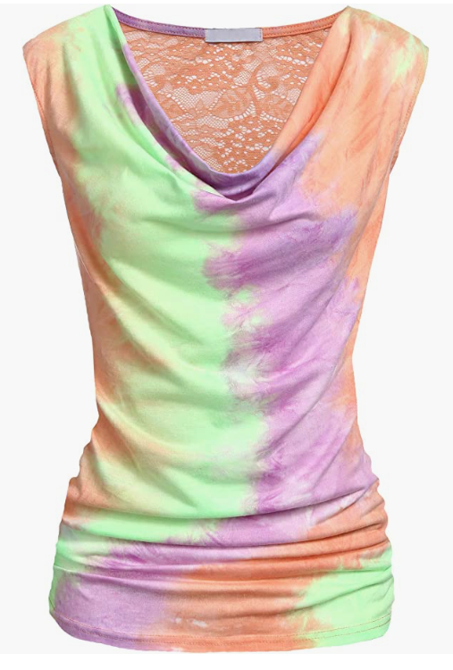 Sleeveless Stretch Blouse With Side Shirring