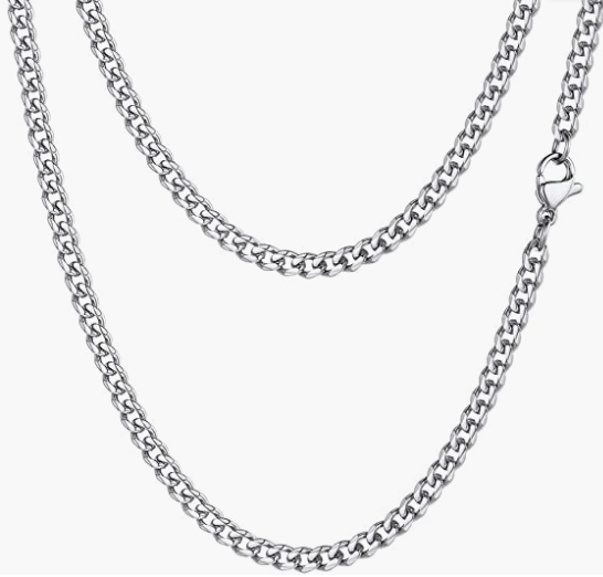 Steel Cuban Chain Necklace for Men