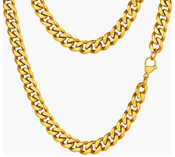 Steel Cuban Chain Necklace For Men