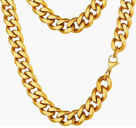 Steel Cuban Chain Necklace For Men