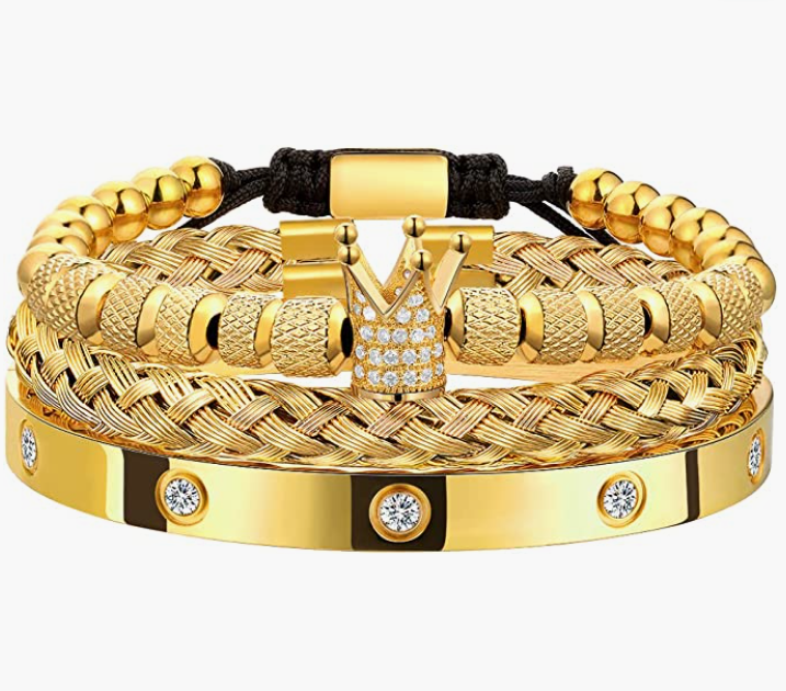 Stainless Steel Bracelets for Men Twisted Cable Bracelet Cuff Bracelet Men's Luxury Bracelet