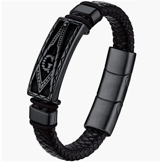 Leather Braided Viking Bracelets for Men Boys,