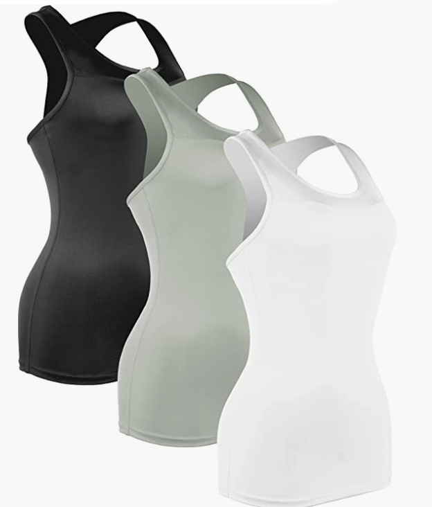 Workout Tank Tops For Women Racerback Yoga Tops Athletic 1 Or 3 Pack